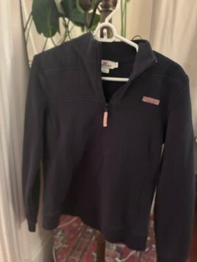 Vineyard Vines 1/4 Zip Pullover with Pink Accents